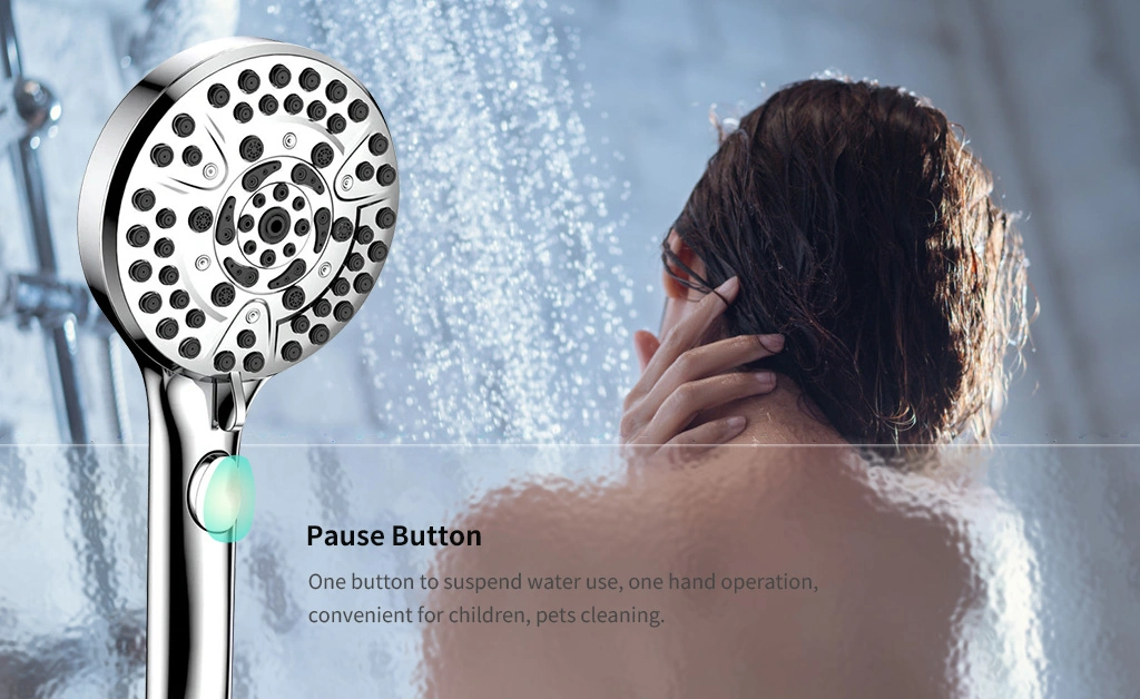 China Wholesale ABS Handheld Shower with Pause Buttom, Sanitary Ware Shower Head