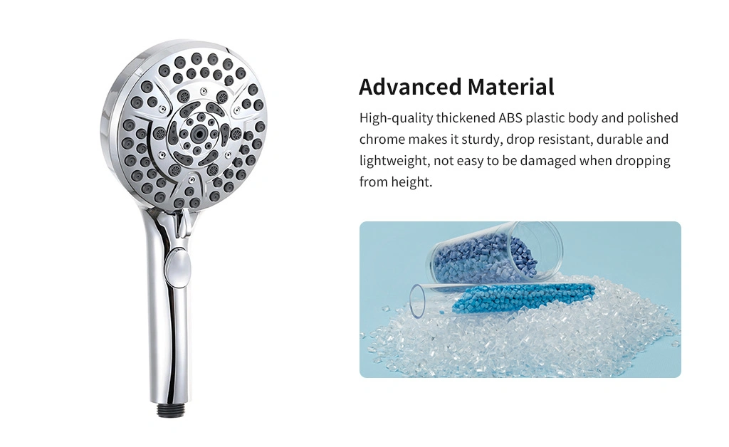 China Wholesale ABS Handheld Shower with Pause Buttom, Sanitary Ware Shower Head